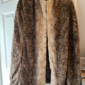 Donna Salyers Fabulous Furs Faux Fur Cape Capelet s/m